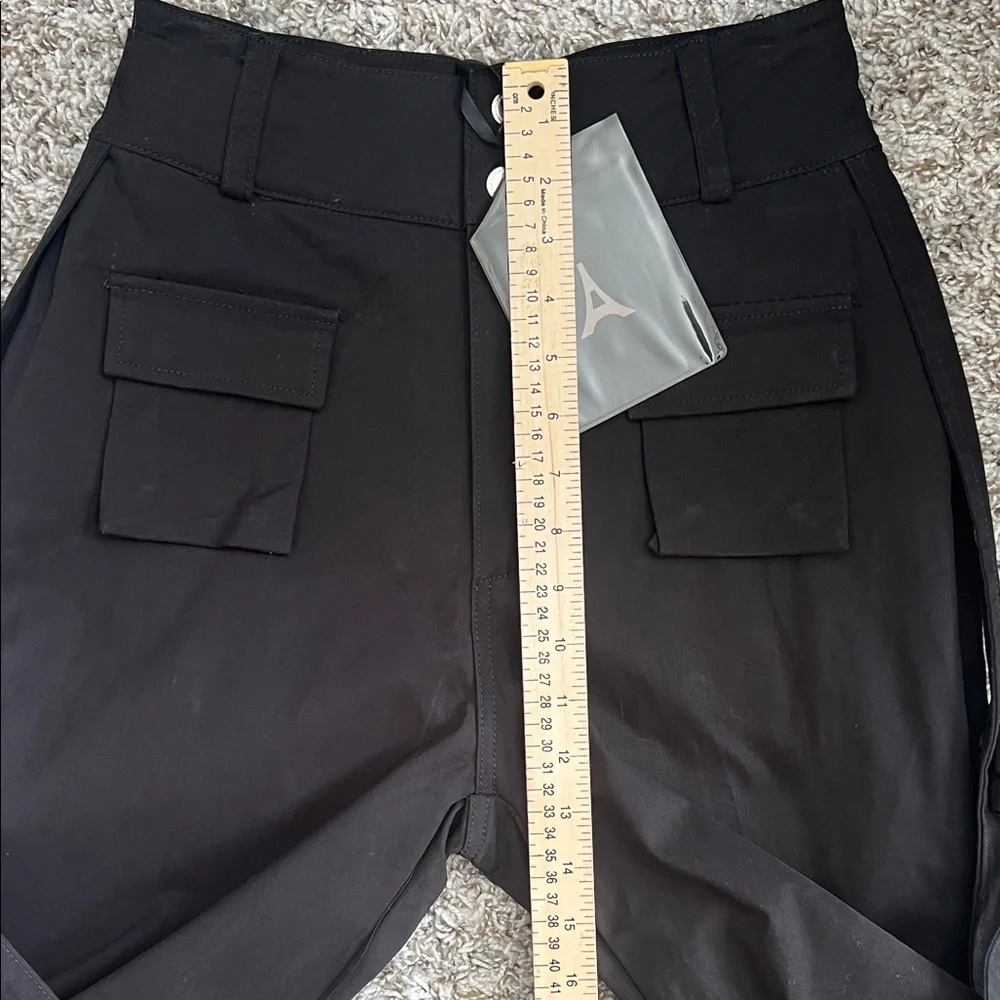 NWT MANIERE DE VOIR Carpenter Cargo Trousers Black Pants in Size 4 - Picture 13 of 16